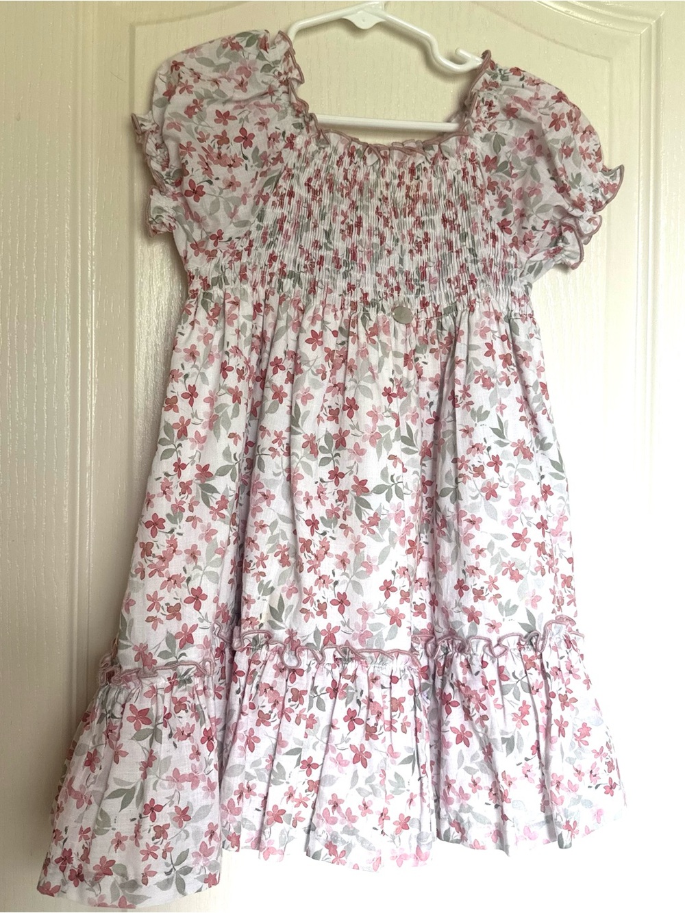 Martin Aranda Pink Floral Smocked Dress